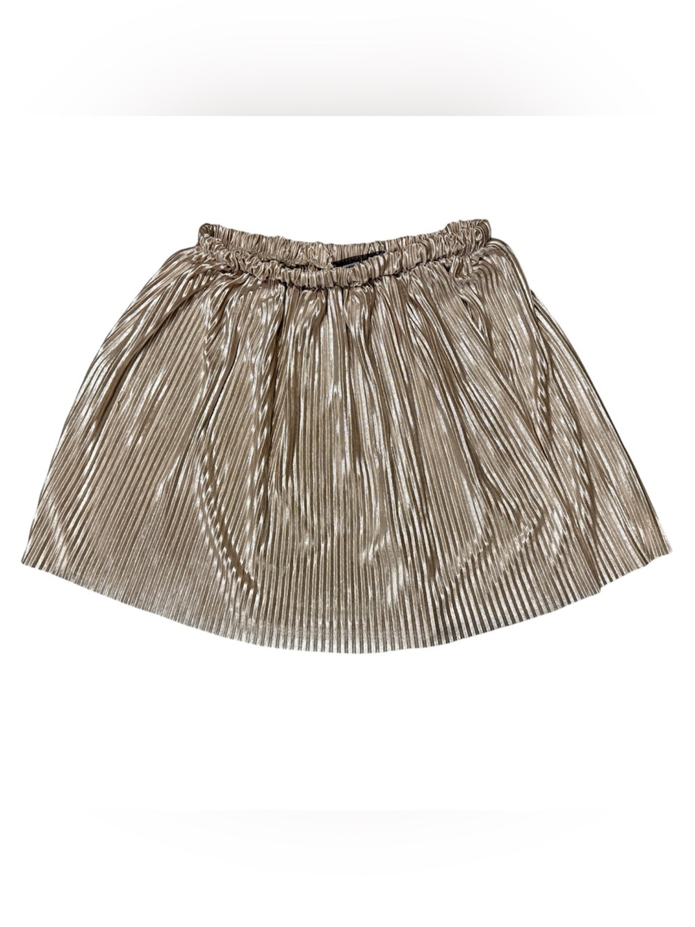 HIP Women’s Happening in the Present Champagne Gold Metallic Mini Skirt Small